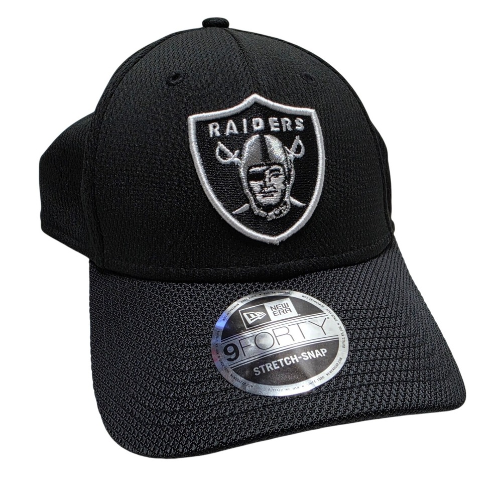 New Era 9FORTY Oakland Raiders Hat Black Stretch Snapback Cap NFL Mens OSFM